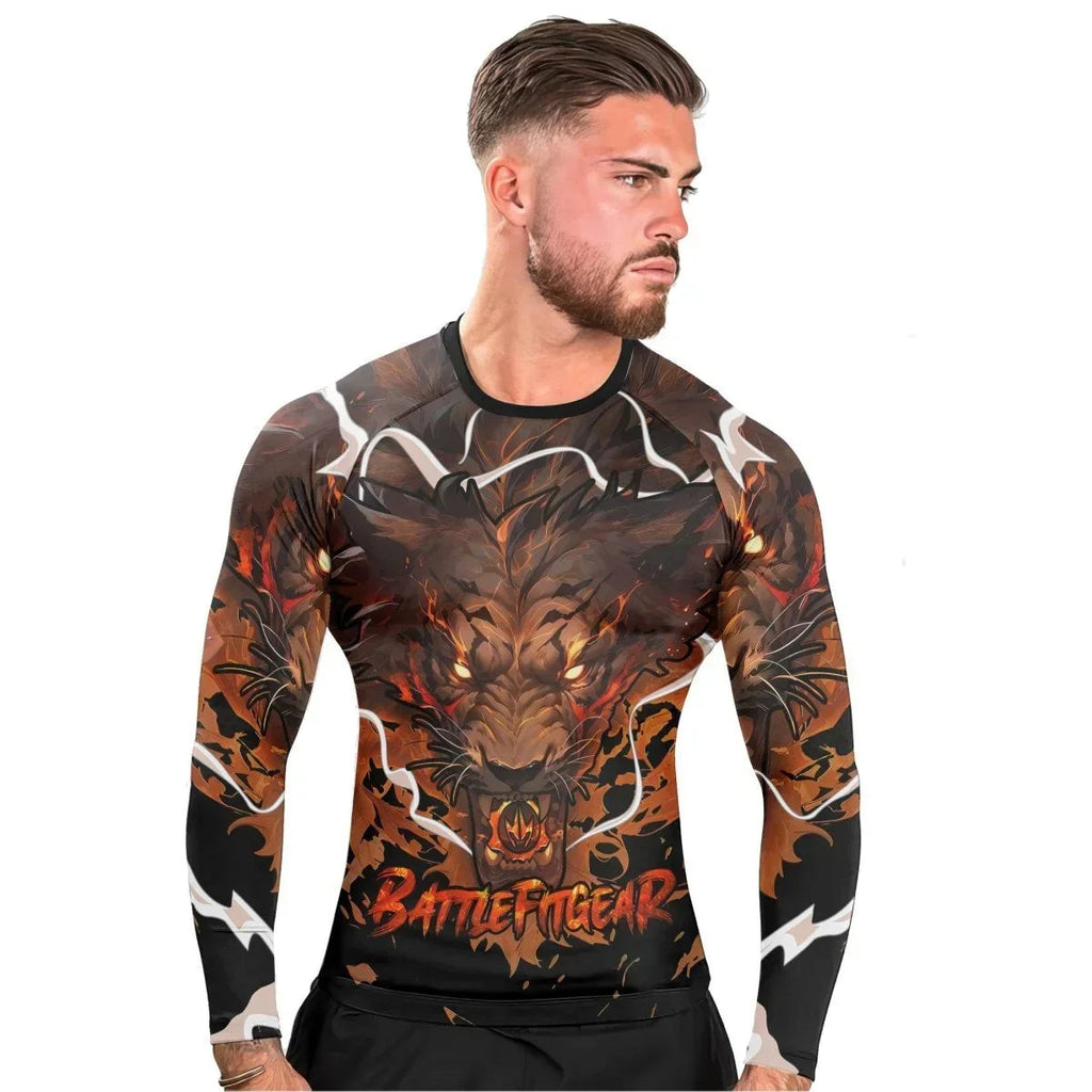 Thunder Lion Long Sleeve Rash Guard