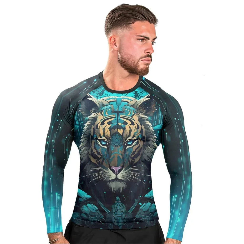 Tiger Light Men's Long Sleeve Rash Guard