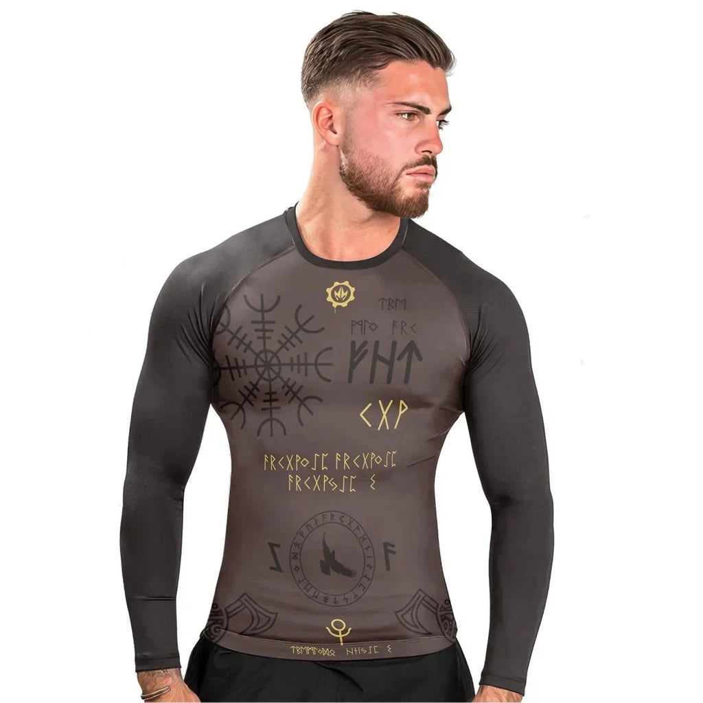 BattleFitGear Viking Valhalla Rune Long Sleeve Rash Guard