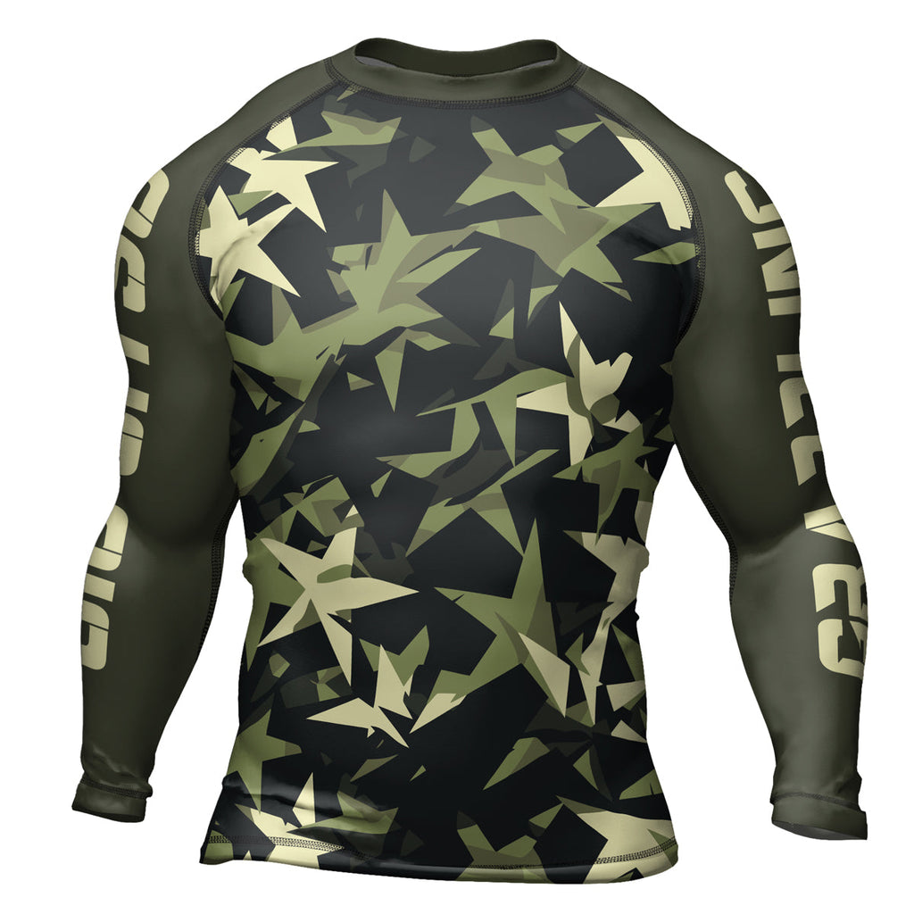 Rashninja Camouflage Star Mirage Men's Long Sleeve Rash Guard