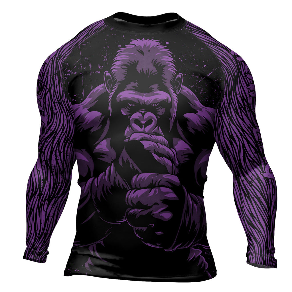 Rashninja Gorilla Jungle King Men's Long Sleeve Rash Guard