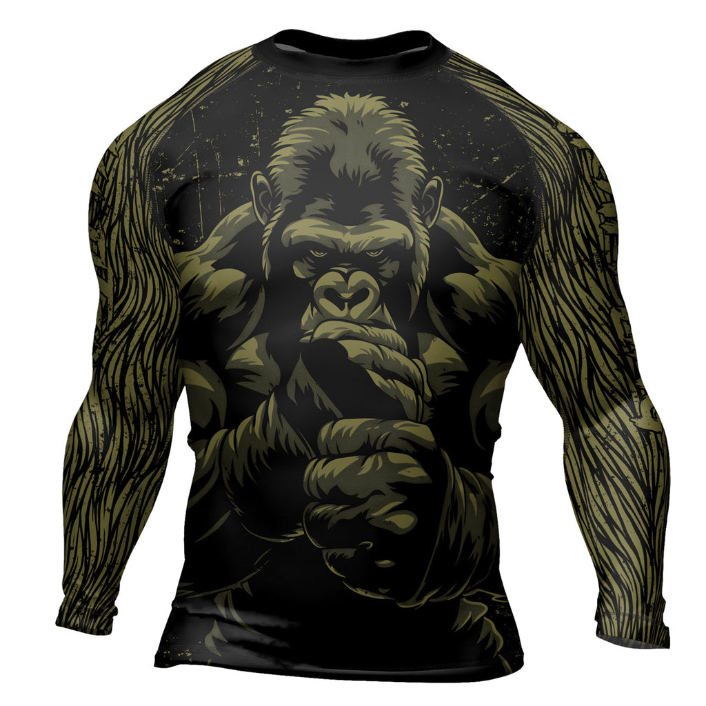 Rashninja Gorilla Jungle King Men's Long Sleeve Rash Guard