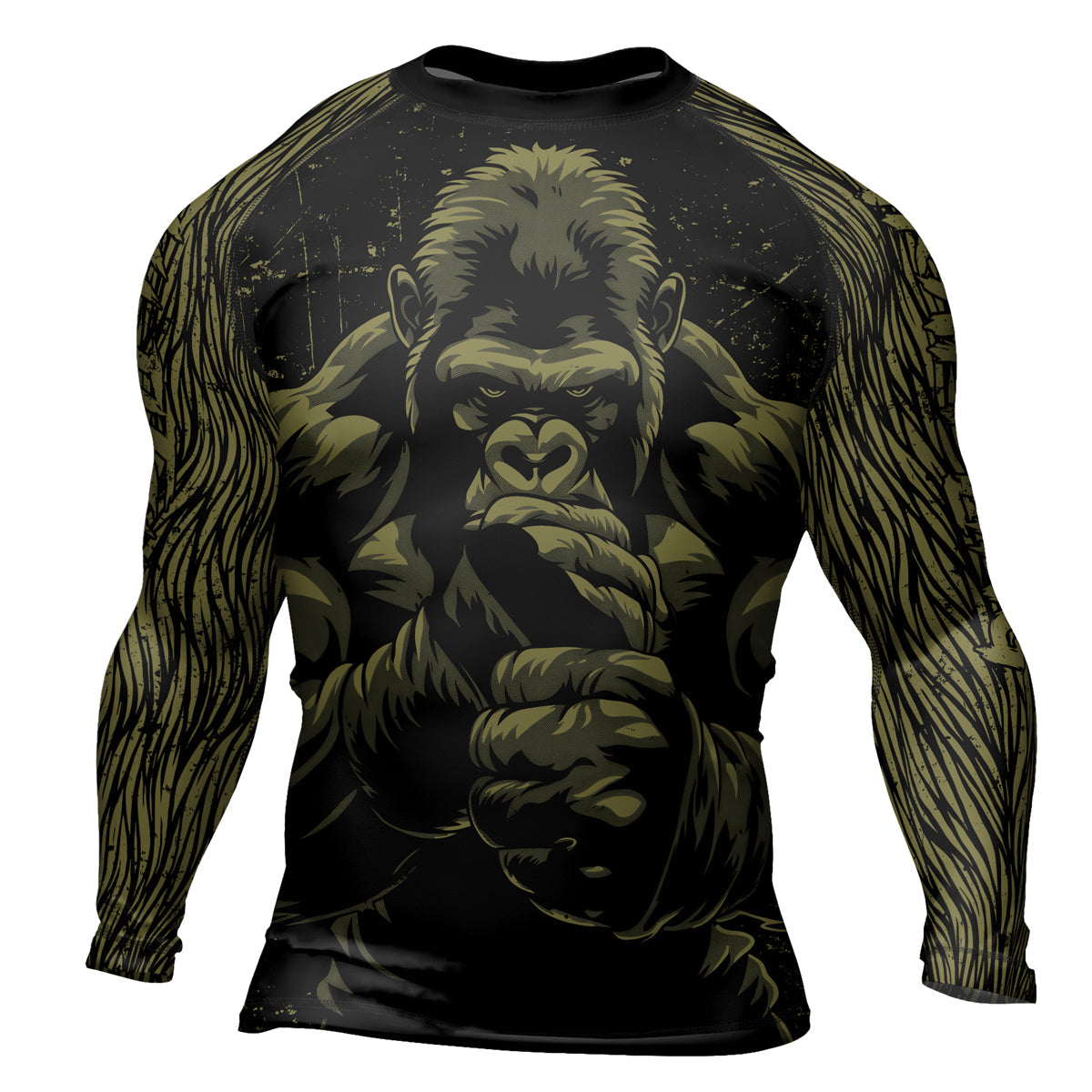 Rashninja Gorilla Jungle King Men's Long Sleeve Rash Guard