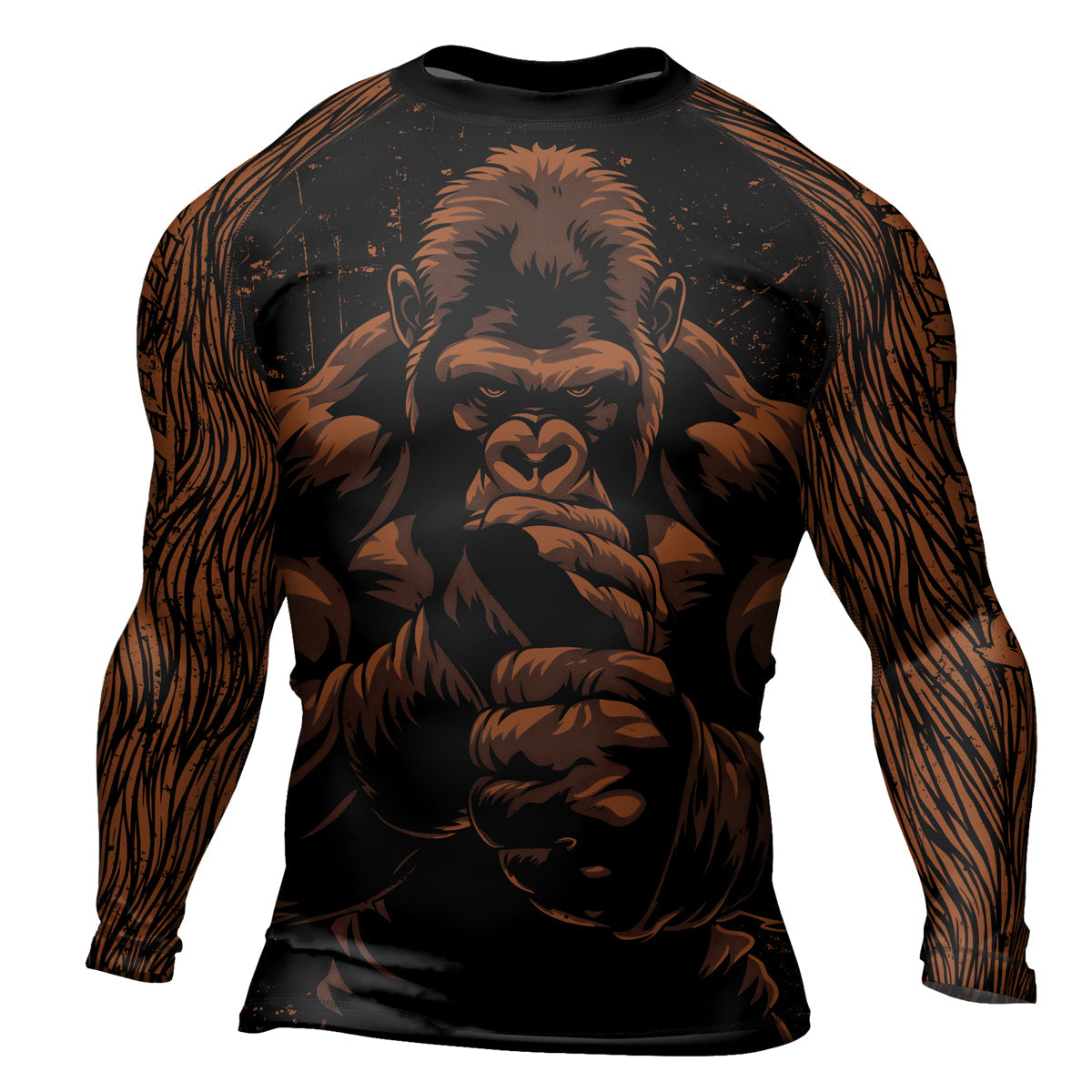 Rashninja Gorilla Jungle King Men's Long Sleeve Rash Guard