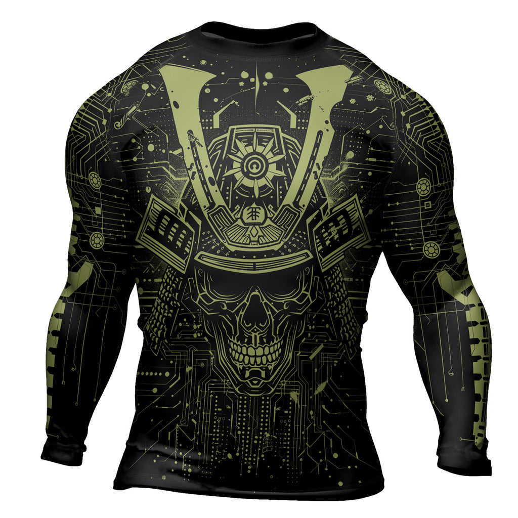 Rashninja Cyber Neon Matrix Men's Long Sleeve Rash Guard