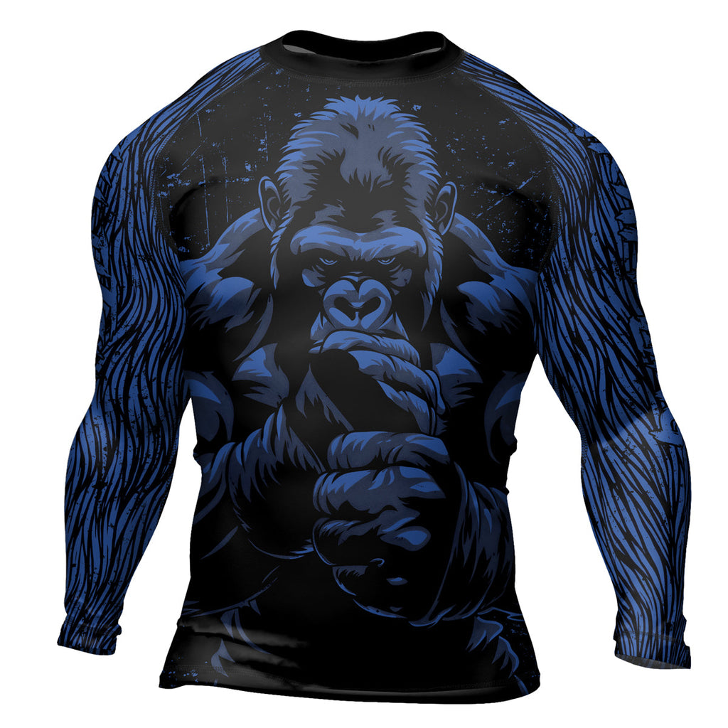 Rashninja Gorilla Jungle King Men's Long Sleeve Rash Guard