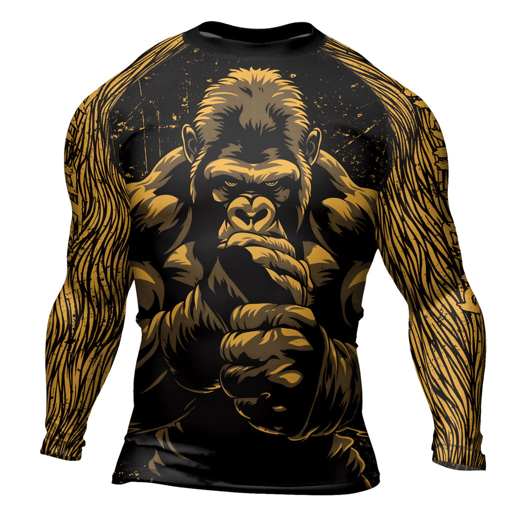 Rashninja Gorilla Jungle King Men's Long Sleeve Rash Guard
