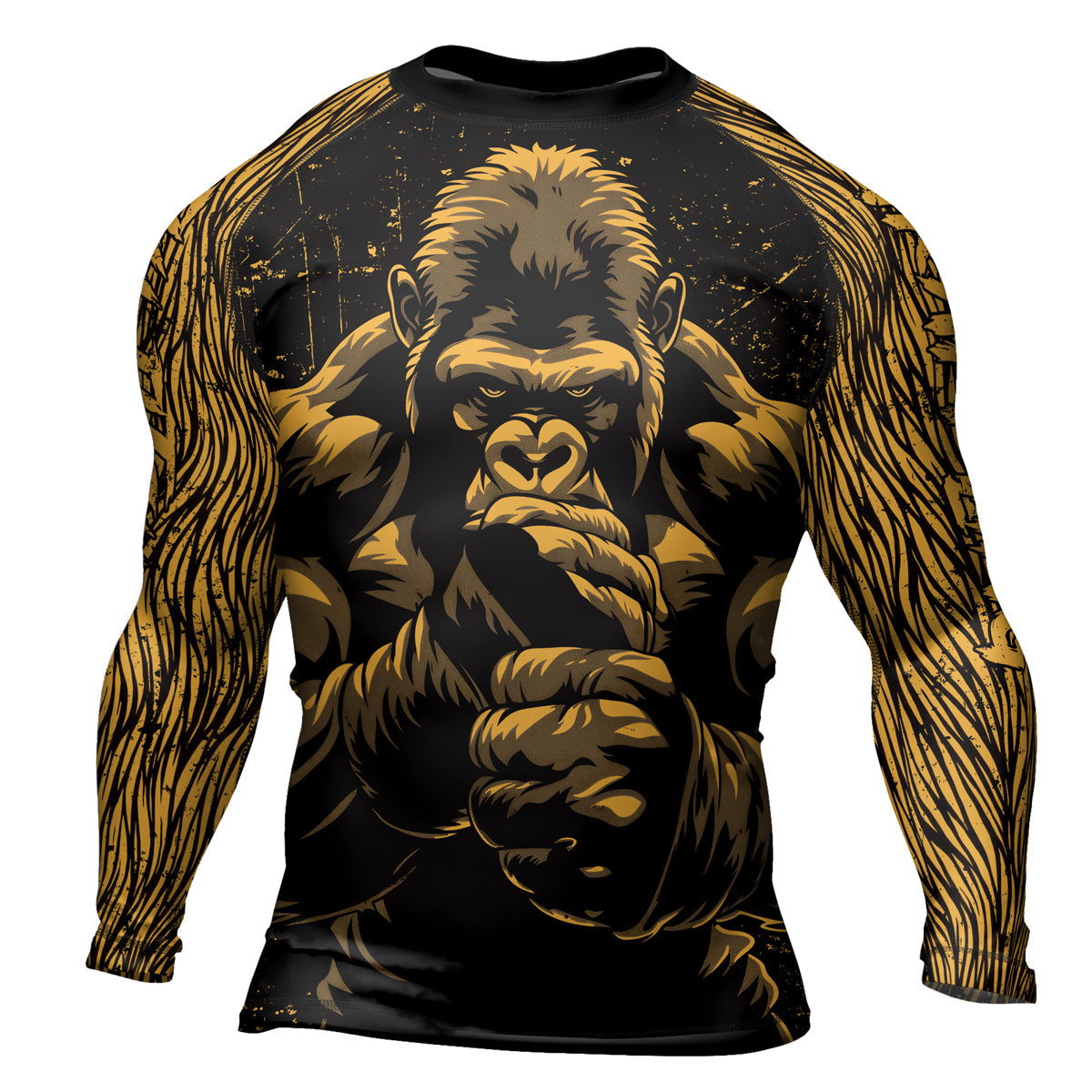 Rashninja Gorilla Jungle King Men's Long Sleeve Rash Guard