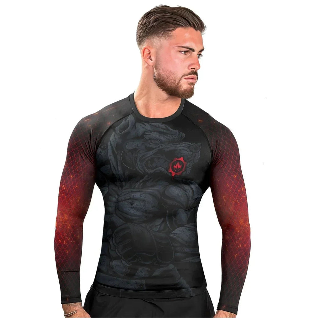 Pitbull Men's Long Sleeve Rash Guard