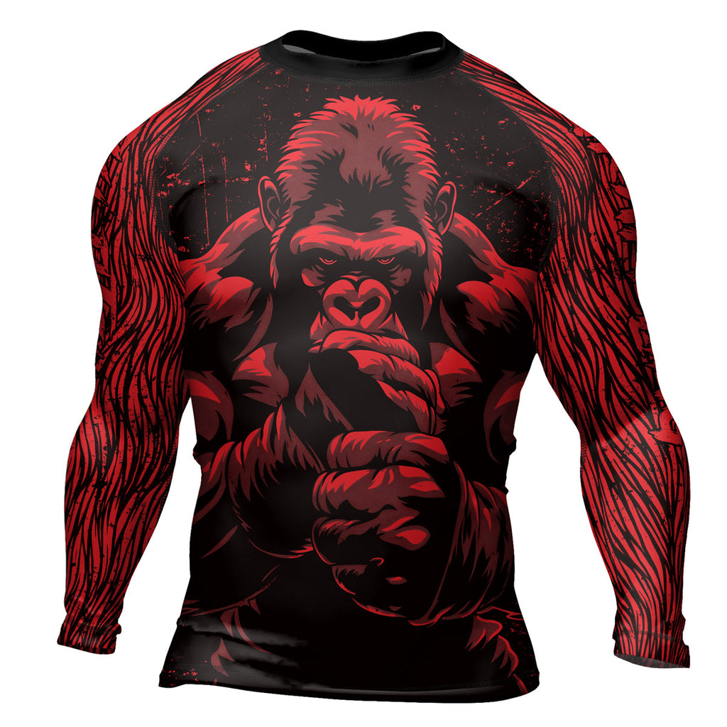 Rashninja Gorilla Jungle King Men's Long Sleeve Rash Guard