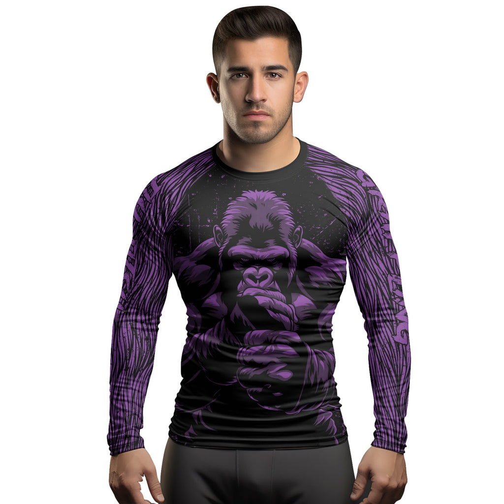 Rashninja Gorilla Jungle King Men's Long Sleeve Rash Guard