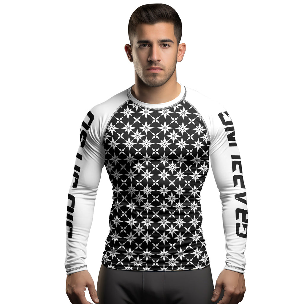 Rashninja Camouflage White Fusion Men's Long Sleeve Rash Guard
