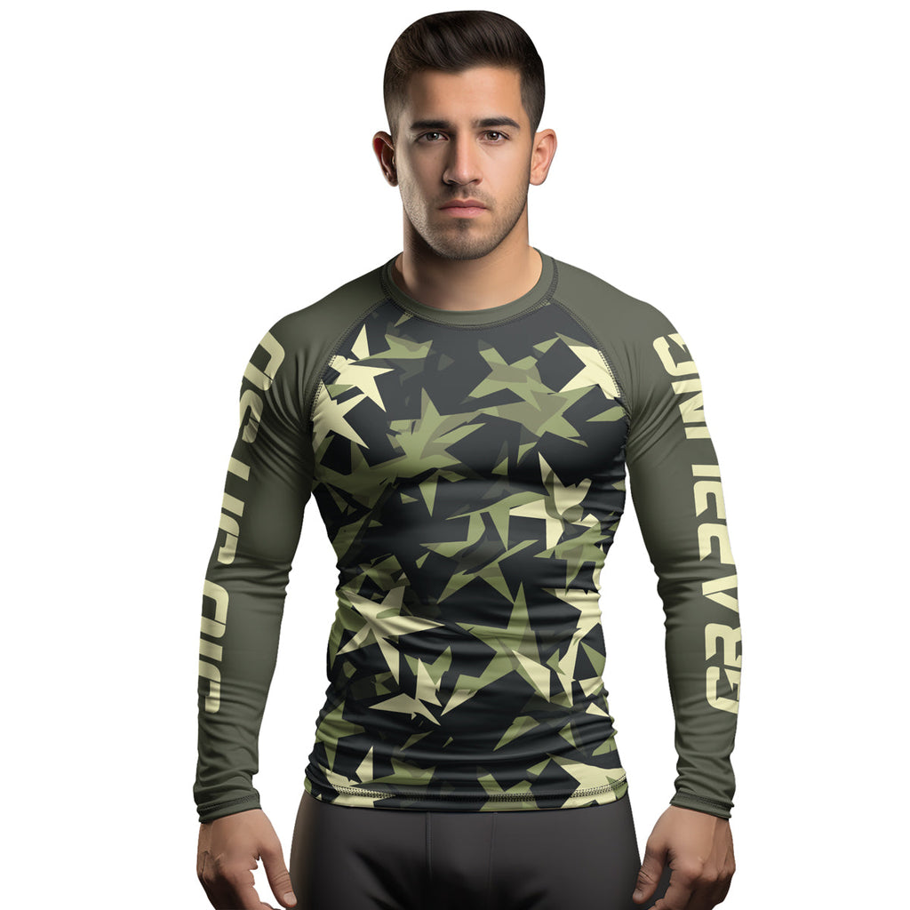 Rashninja Camouflage Star Mirage Men's Long Sleeve Rash Guard