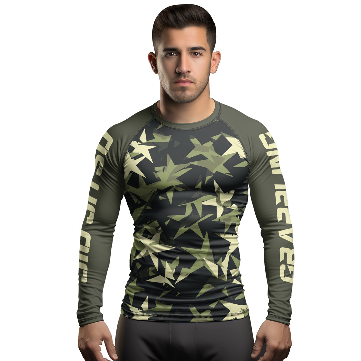 Rashninja Camouflage Star Mirage Men's Long Sleeve Rash Guard