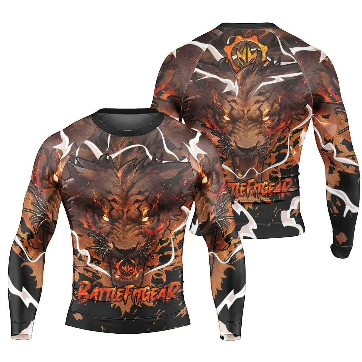 Thunder Lion Long Sleeve Rash Guard