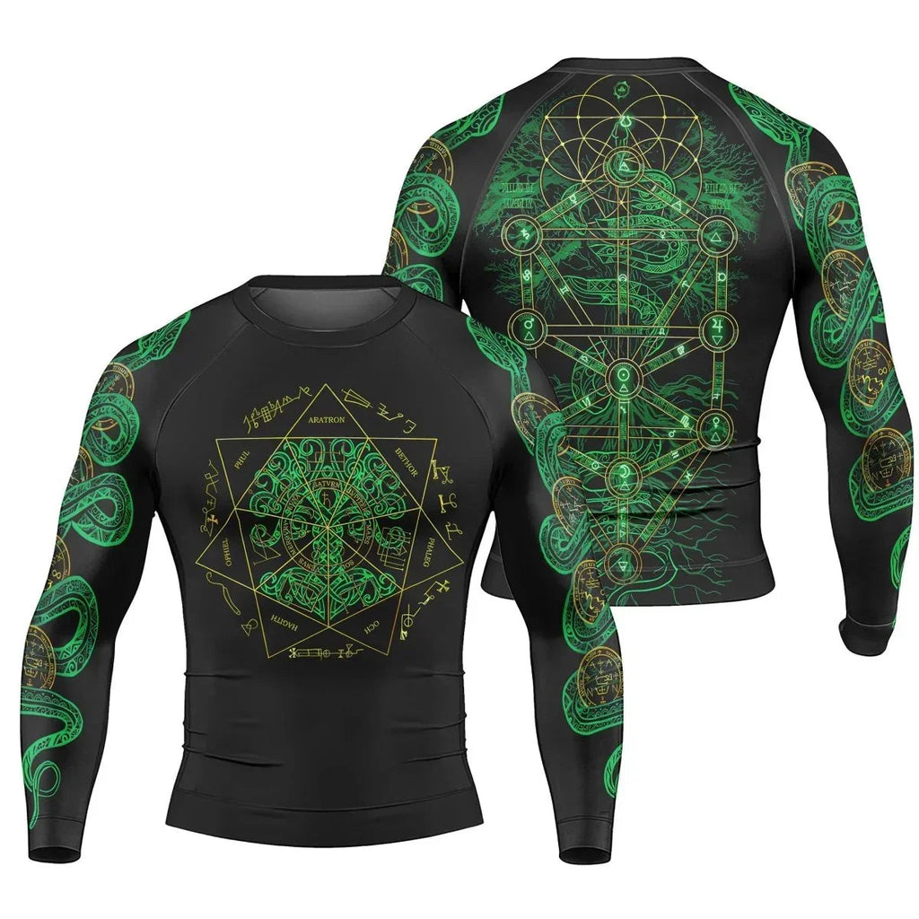 Viking World Tree Men's Long Sleeve Rash Guard