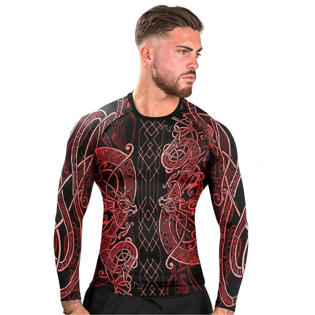 Viking Dragon Long Sleeve Rash Guard