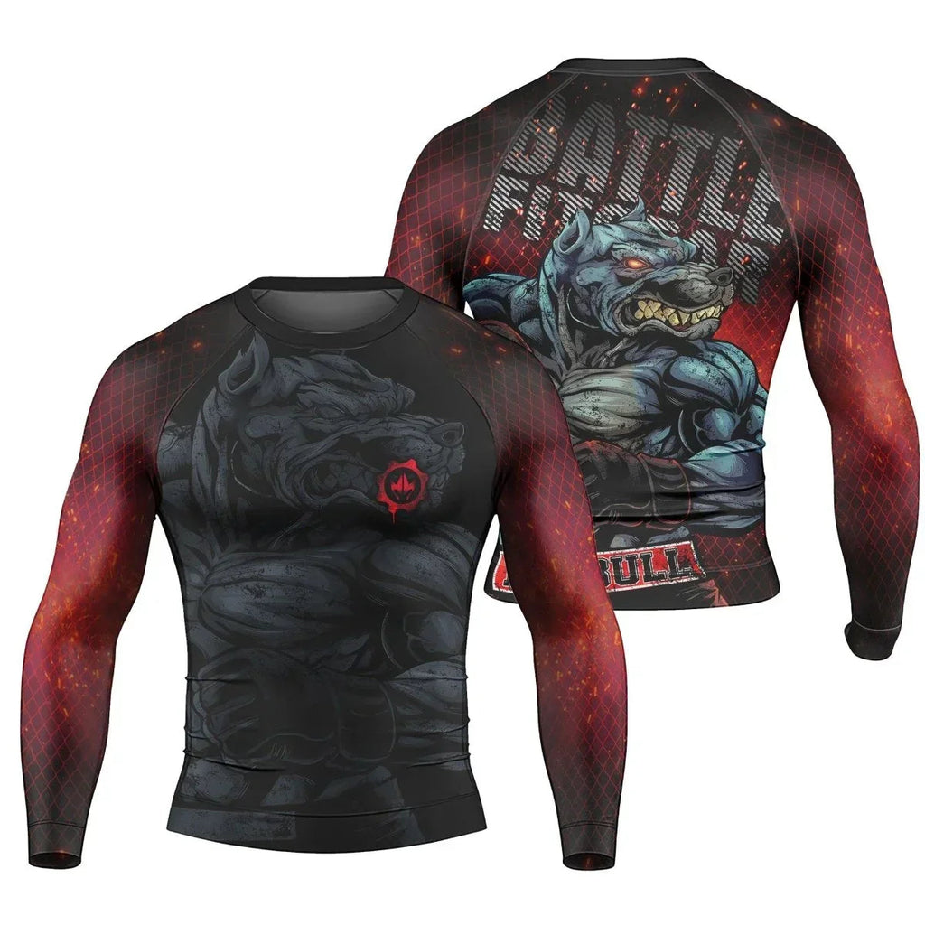 Pitbull Men's Long Sleeve Rash Guard