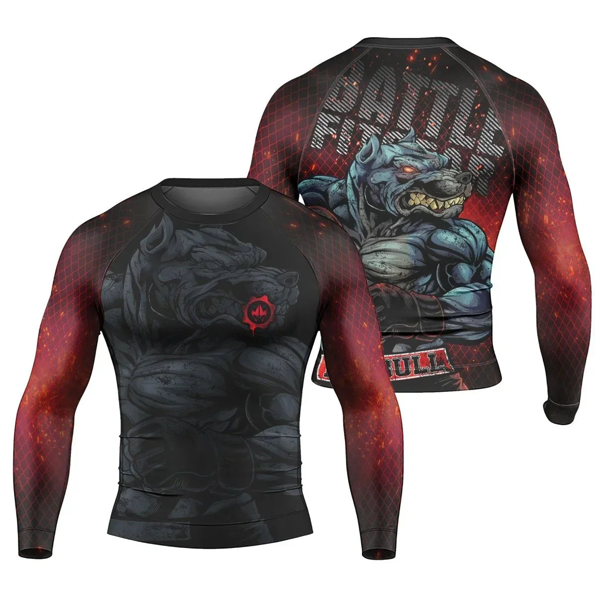 Pitbull Men's Long Sleeve Rash Guard