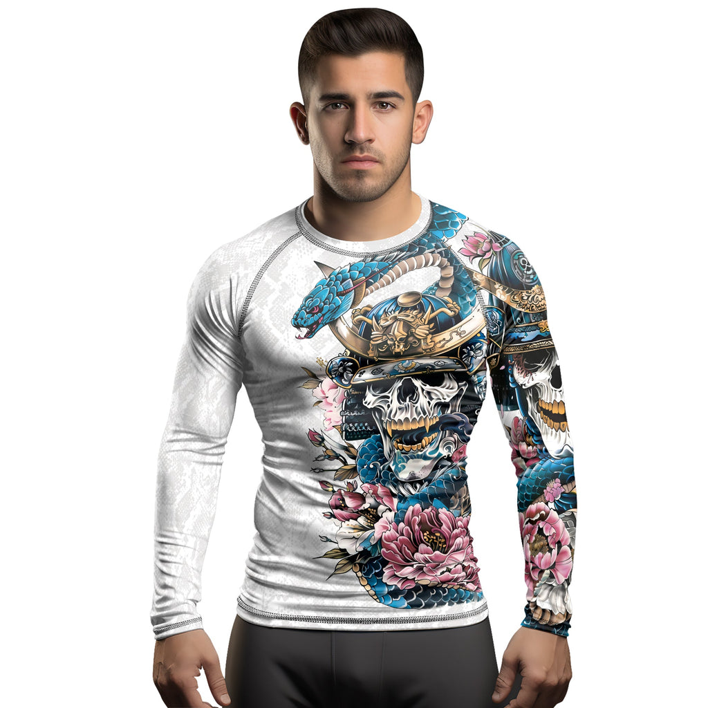 Rashninja Snake Samurai Spirit Men's Long Sleeve Rash Guard