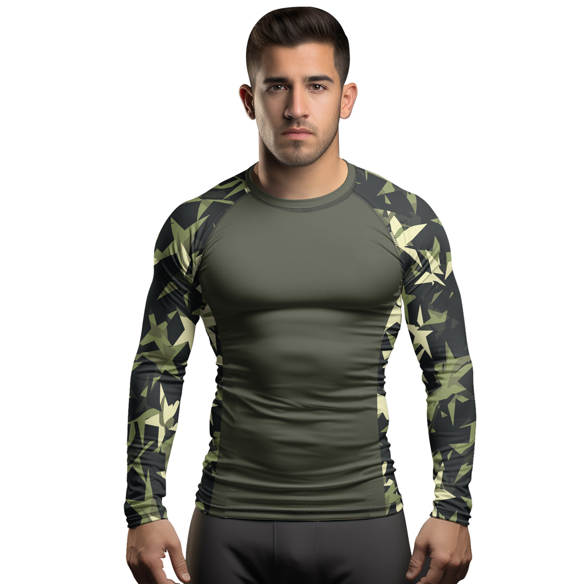 Rashninja Camouflage Star Mirage Men's Long Sleeve Rash Guard