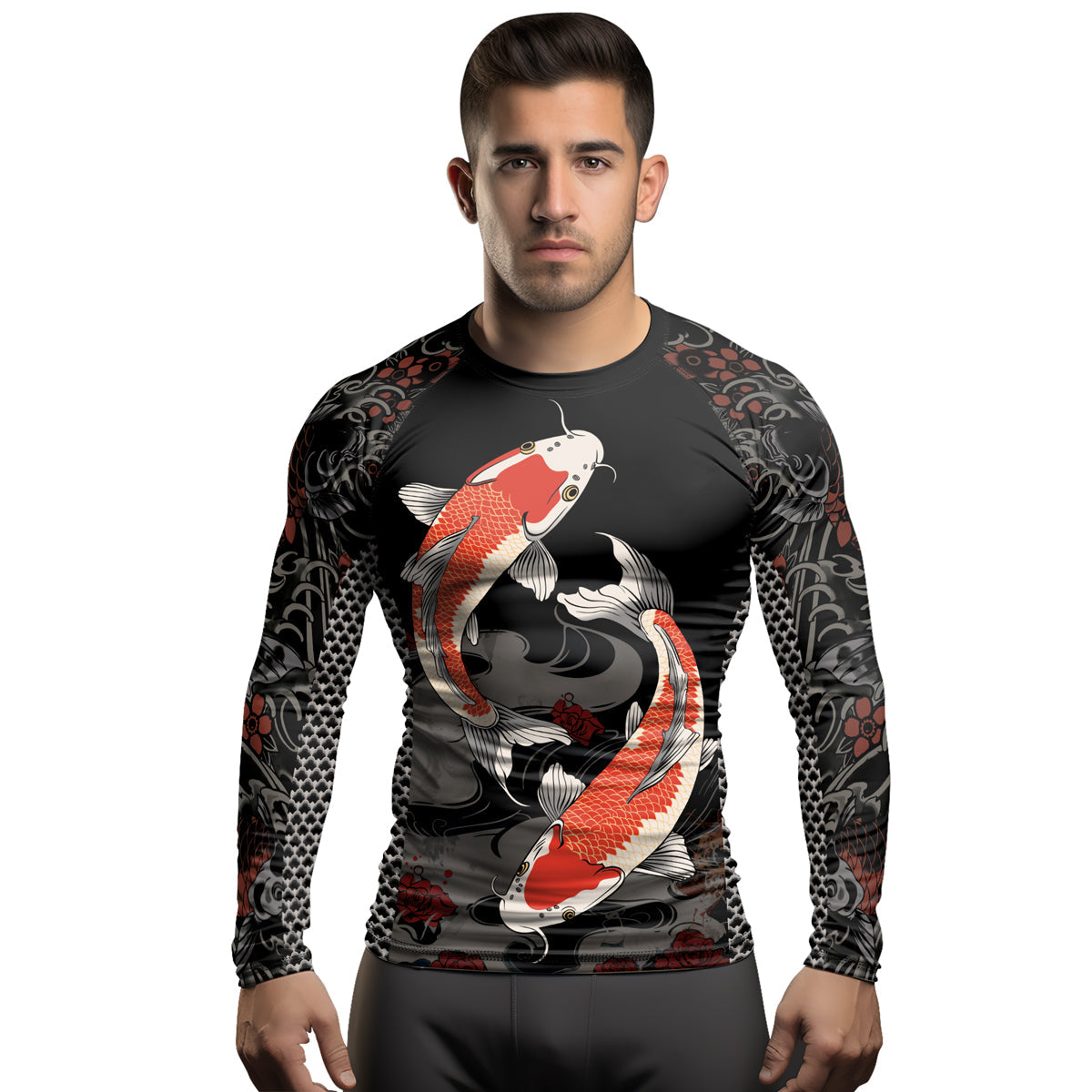 Rashninja Samurai Koi Legacy Men's Long Sleeve Rash Guard