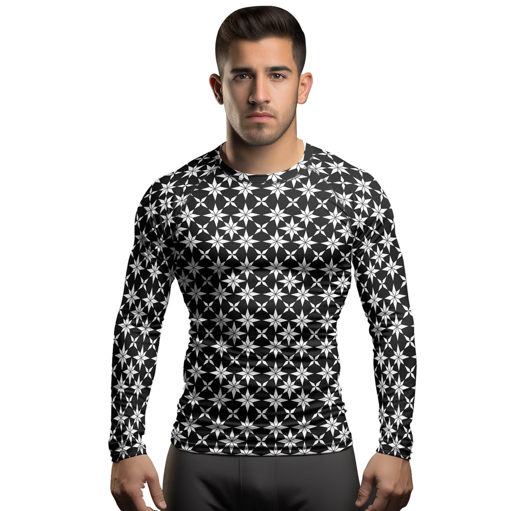 Rashninja Camouflage White Fusion Men's Long Sleeve Rash Guard
