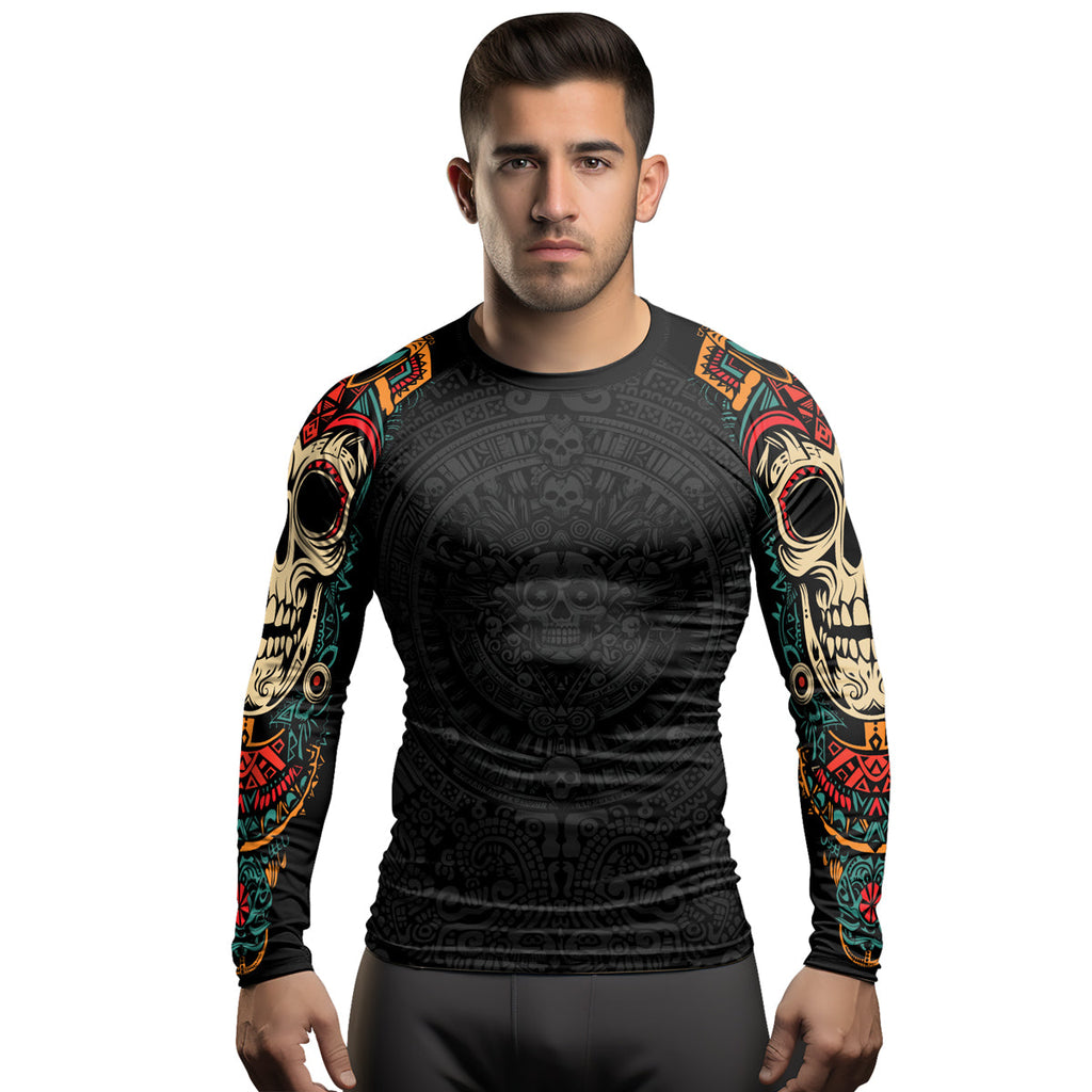 Rashninja Aztec Sun Warrior Men's Long Sleeve Rash Guard