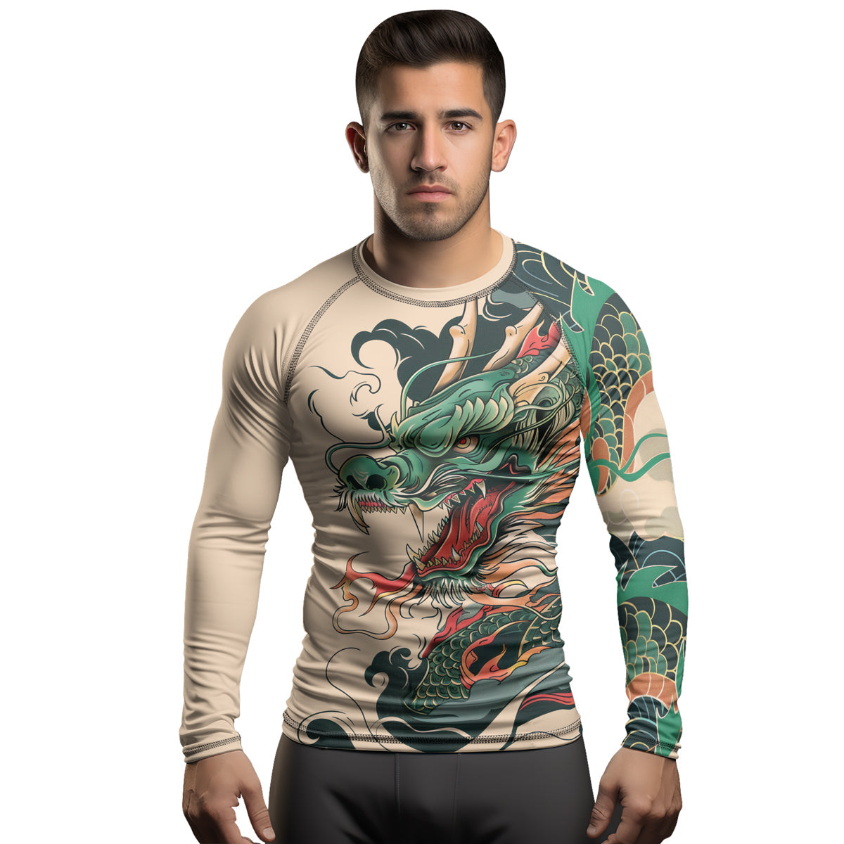 Rashninja Dragon Ascent Glory Men's Long Sleeve Rash Guard