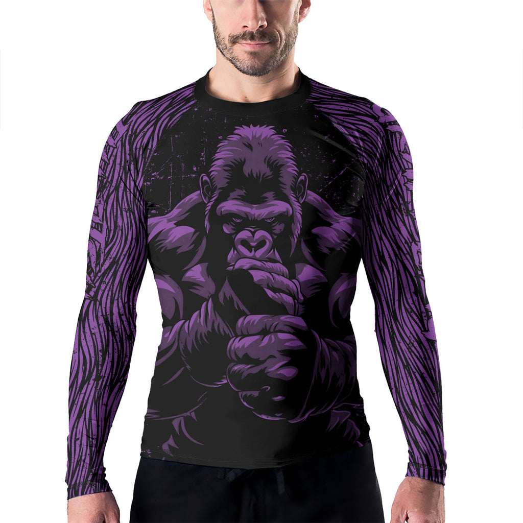 Rashninja Gorilla Jungle King Men's Long Sleeve Rash Guard