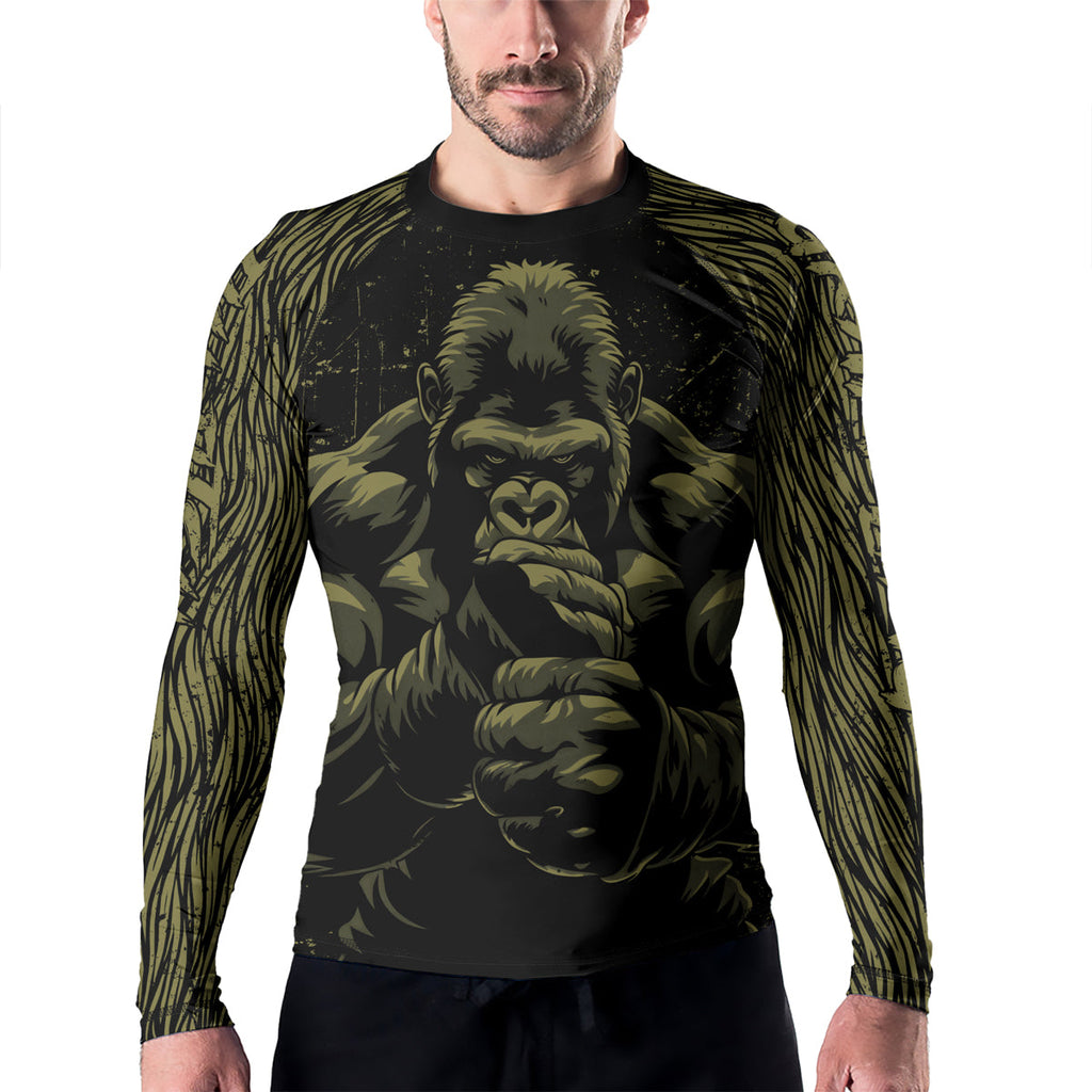 Rashninja Gorilla Jungle King Men's Long Sleeve Rash Guard