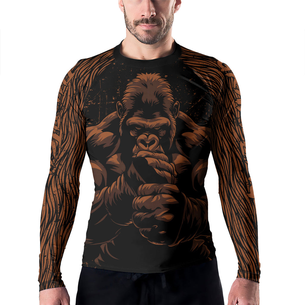 Rashninja Gorilla Jungle King Men's Long Sleeve Rash Guard