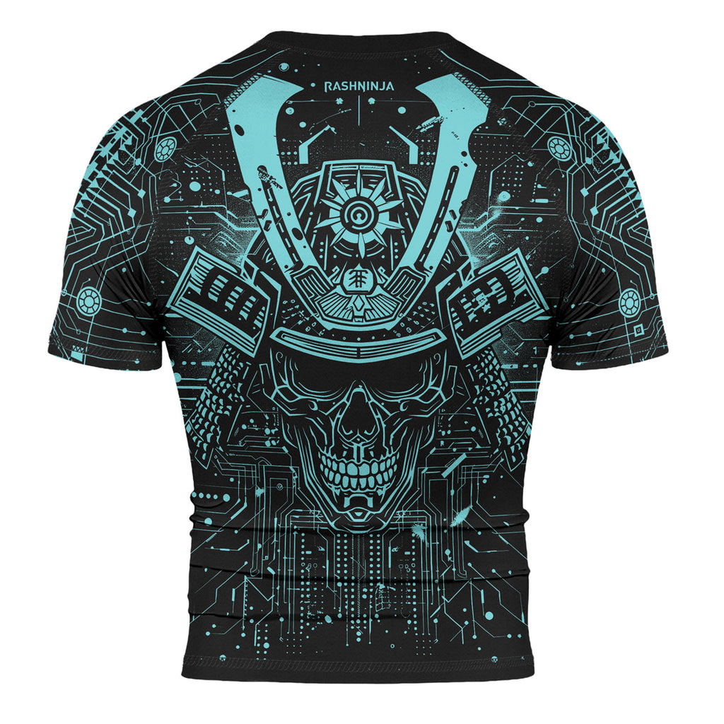 Rashninja Cyber Neon Matrix Men's Short Sleeve Rash Guard