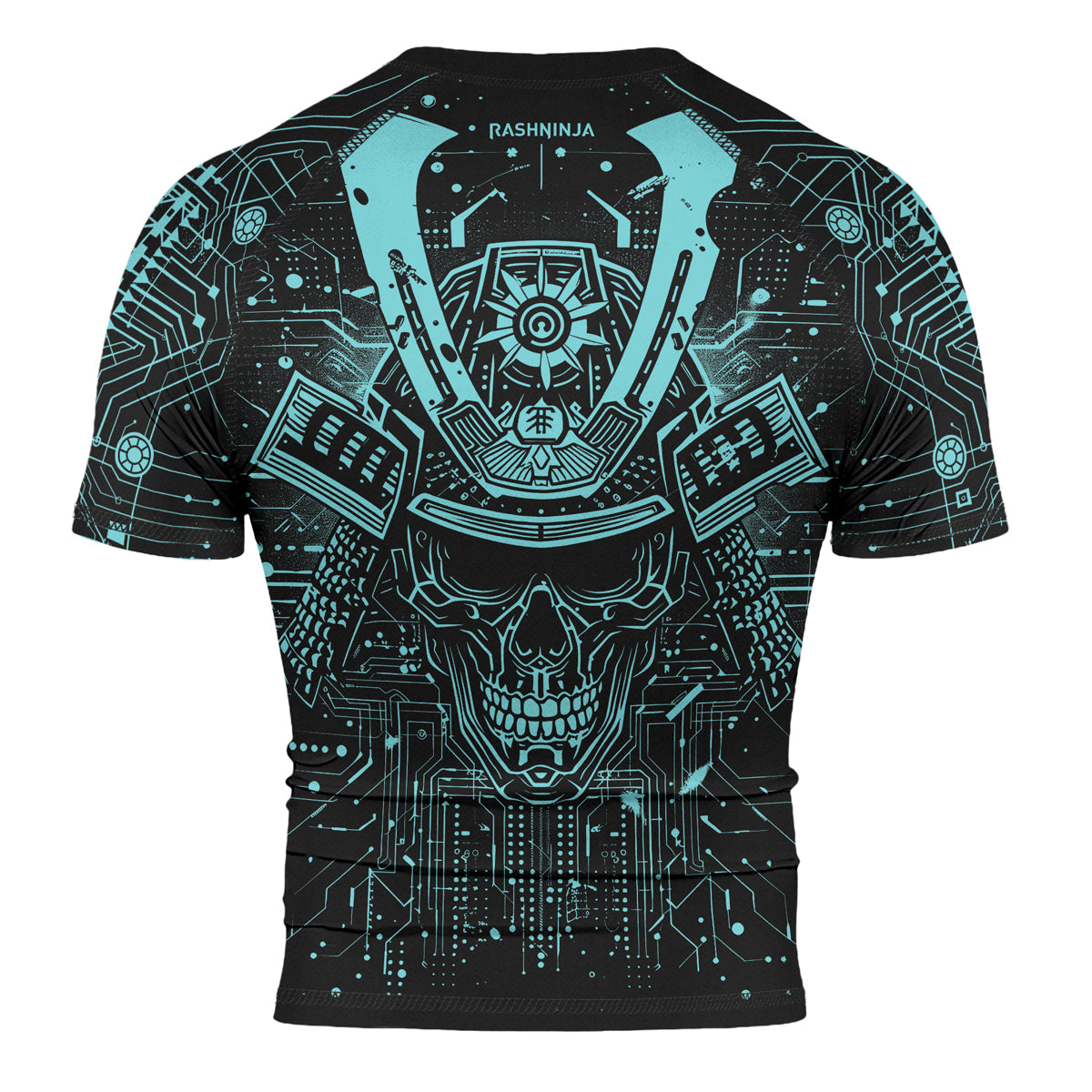 Rashninja Cyber Neon Matrix Men's Short Sleeve Rash Guard