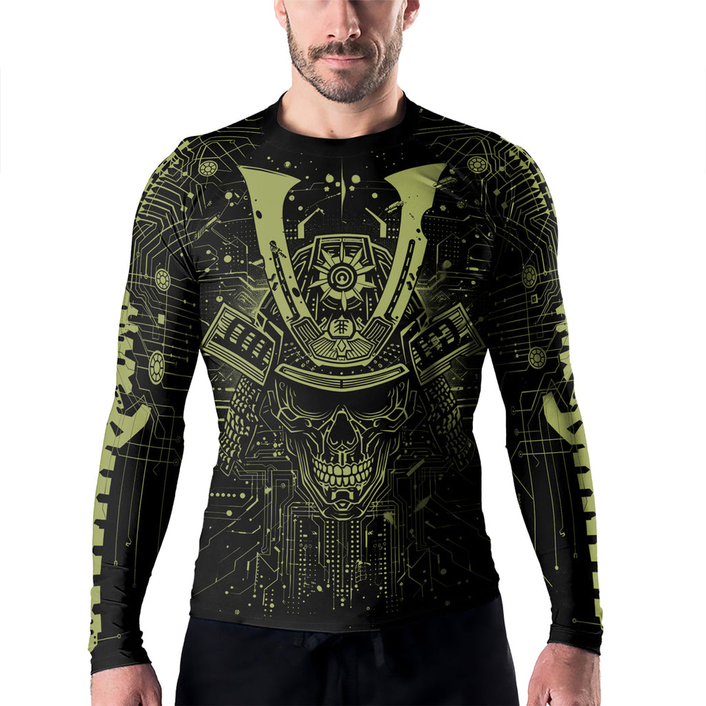Rashninja Cyber Neon Matrix Men's Long Sleeve Rash Guard