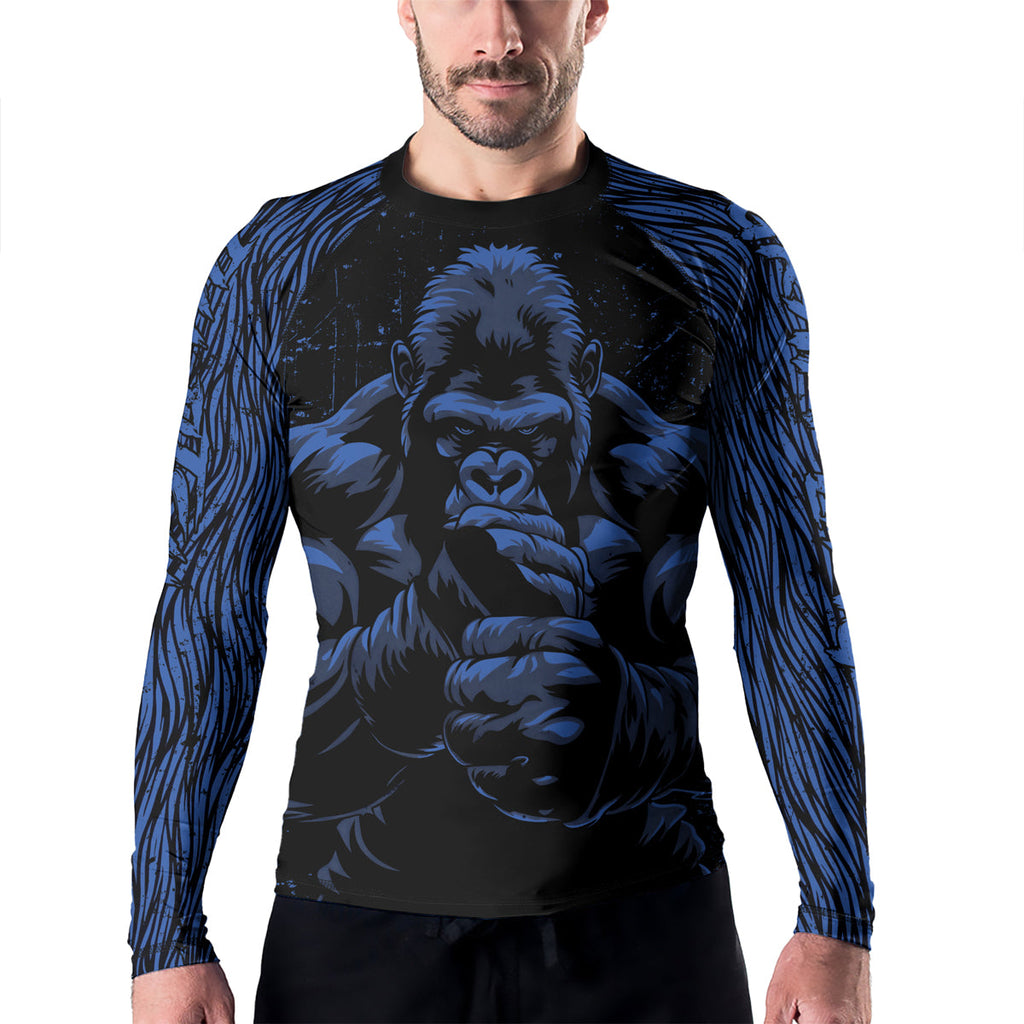 Rashninja Gorilla Jungle King Men's Long Sleeve Rash Guard