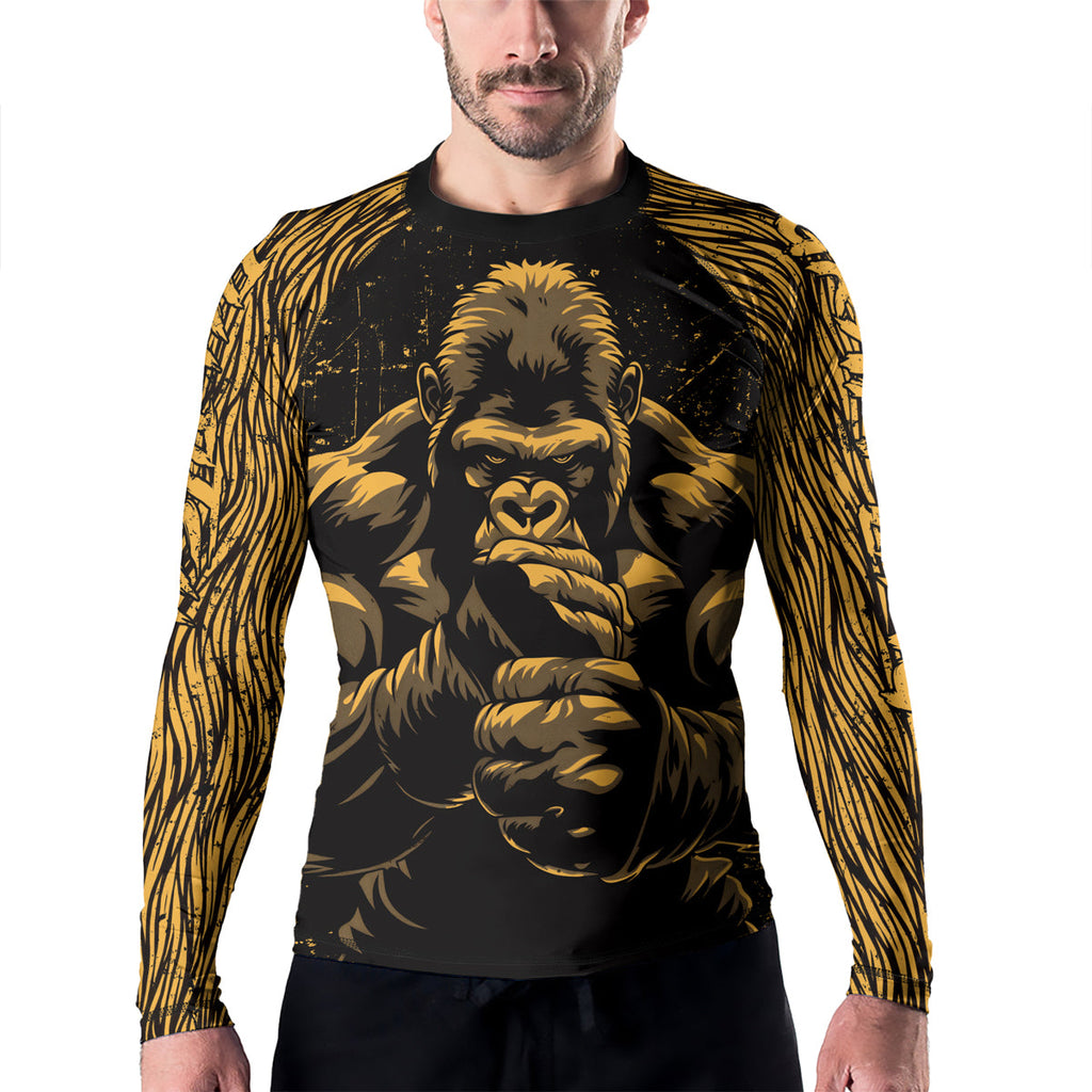Rashninja Gorilla Jungle King Men's Long Sleeve Rash Guard