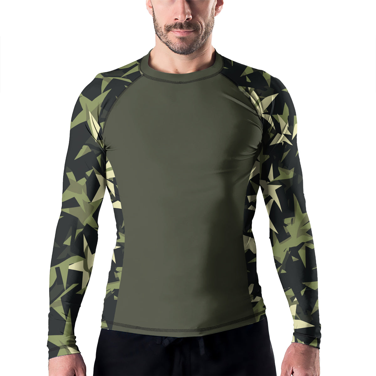 Rashninja Camouflage Star Mirage Men's Long Sleeve Rash Guard