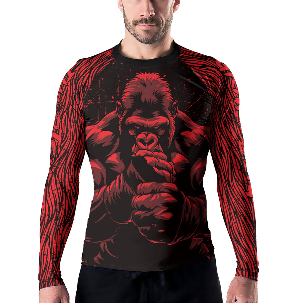 Rashninja Gorilla Jungle King Men's Long Sleeve Rash Guard