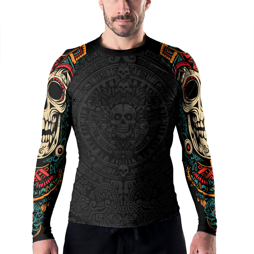 Rashninja Aztec Sun Warrior Men's Long Sleeve Rash Guard
