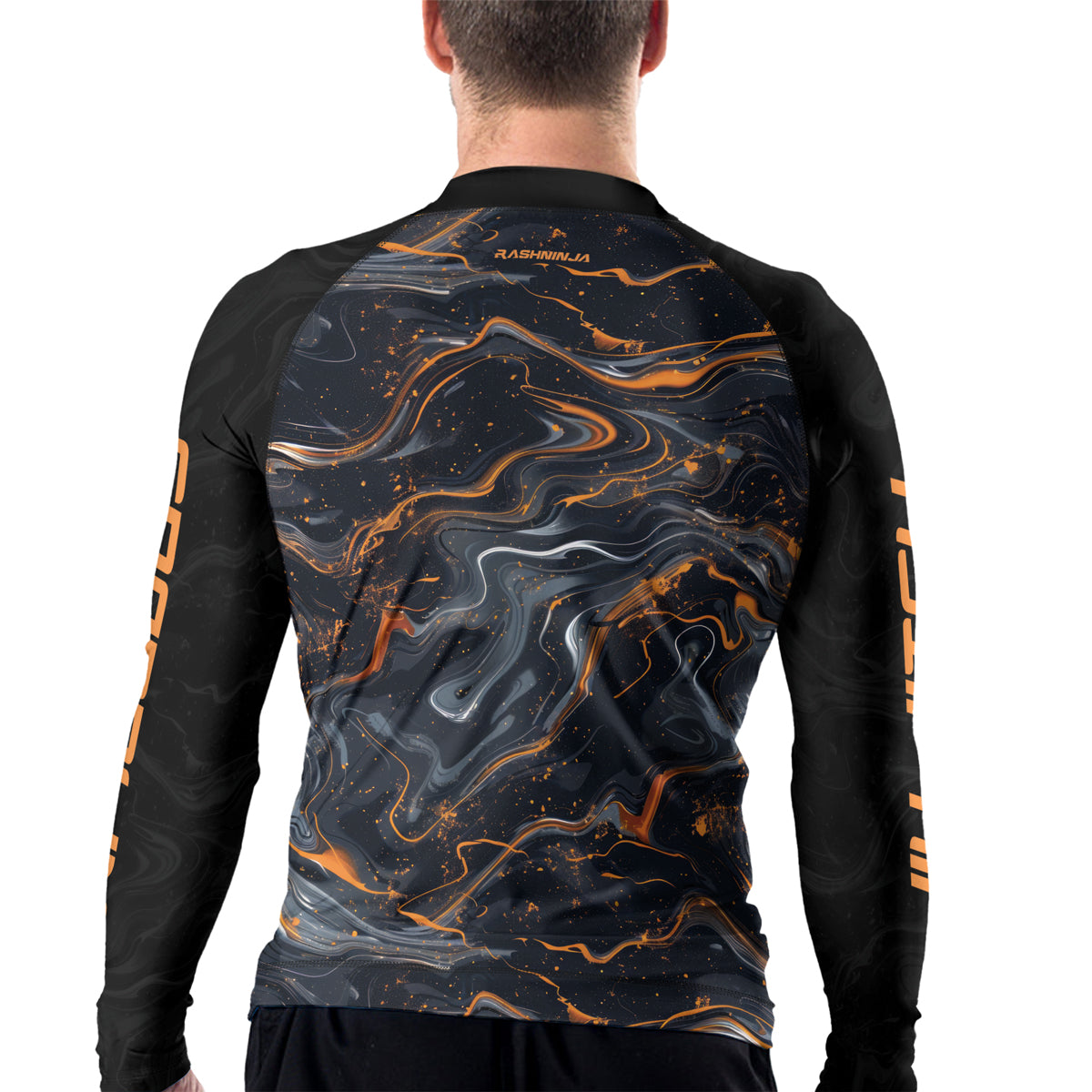 Rashninja Cyber Storm Marble Men's Long Sleeve Rash Guard