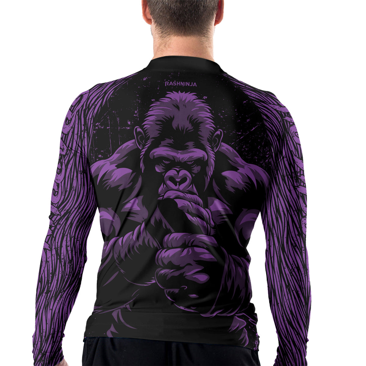 Rashninja Gorilla Jungle King Men's Long Sleeve Rash Guard
