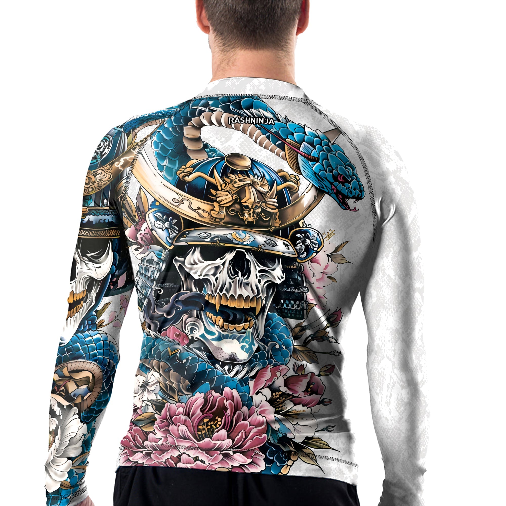 Rashninja Snake Samurai Spirit Men's Long Sleeve Rash Guard