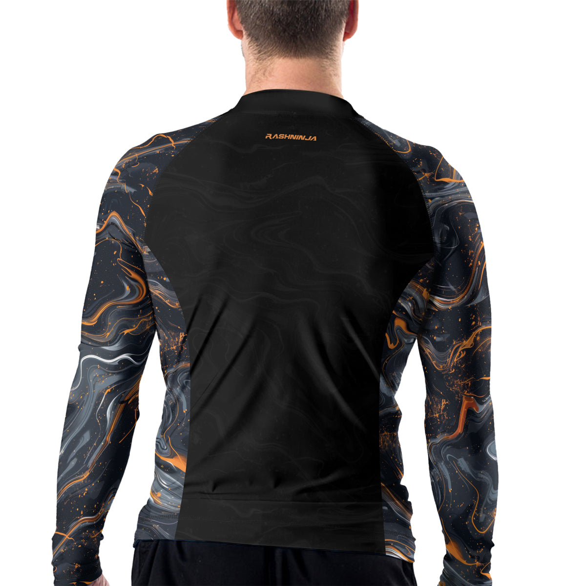 Rashninja Cyber Storm Marble Men's Long Sleeve Rash Guard