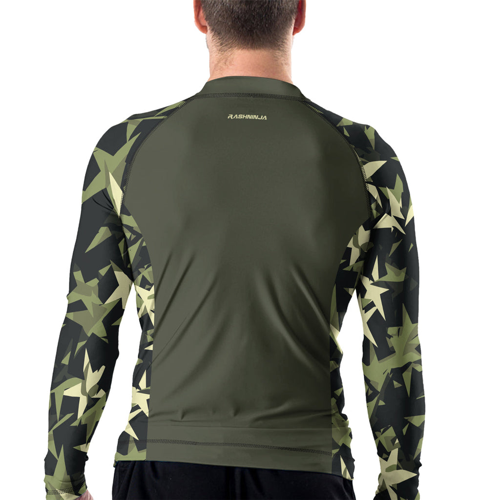 Rashninja Camouflage Star Mirage Men's Long Sleeve Rash Guard