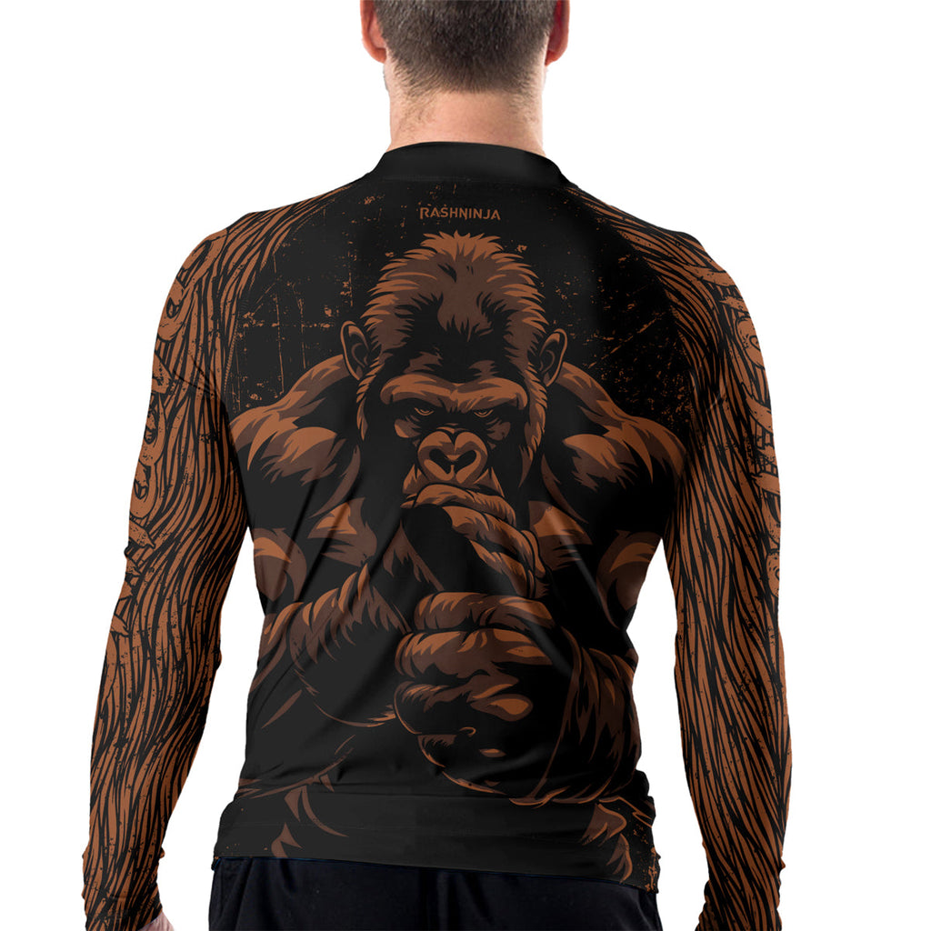 Rashninja Gorilla Jungle King Men's Long Sleeve Rash Guard
