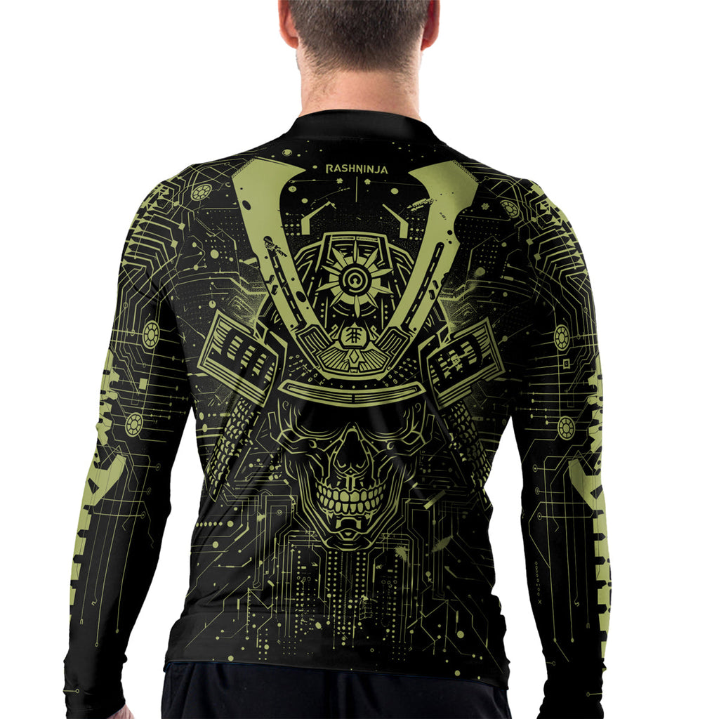 Rashninja Cyber Neon Matrix Men's Long Sleeve Rash Guard