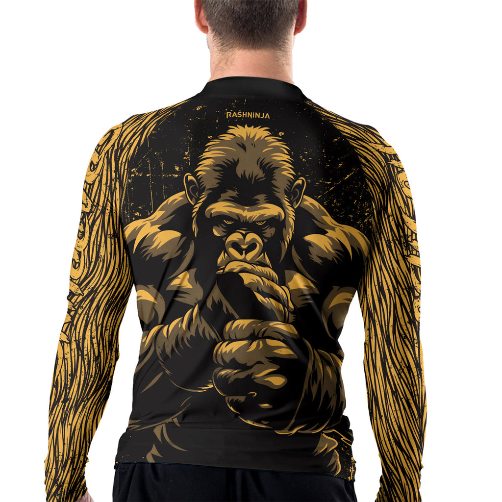 Rashninja Gorilla Jungle King Men's Long Sleeve Rash Guard