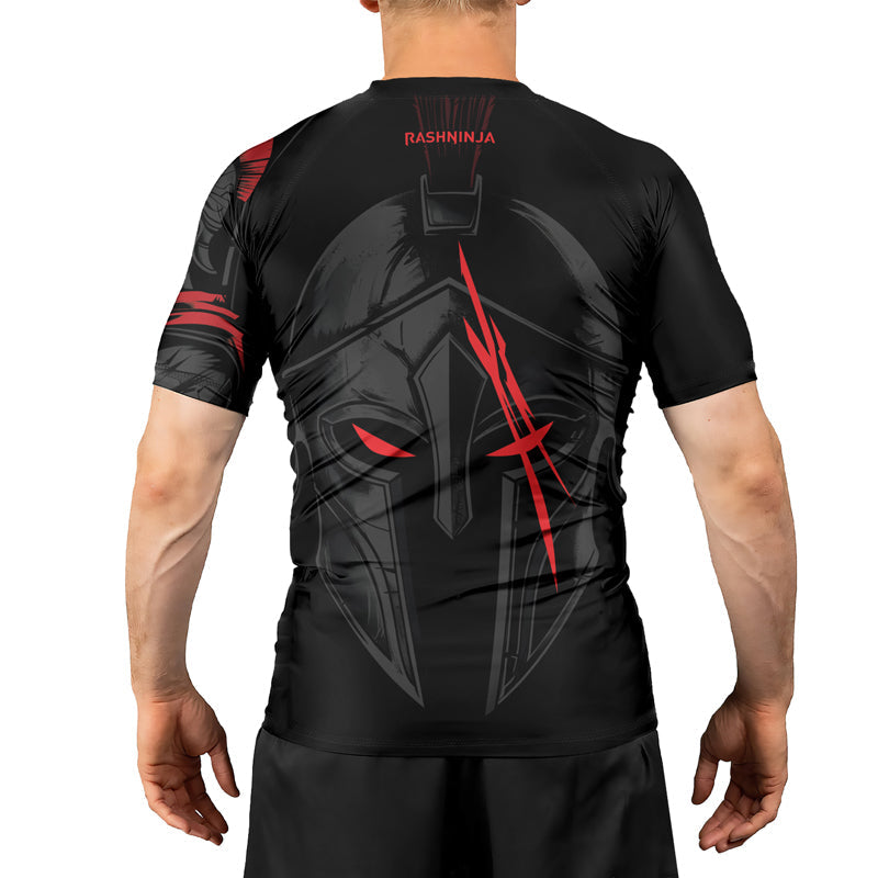 Rashninja Red Tide Pattern Men's Short Sleeve Rash Guard