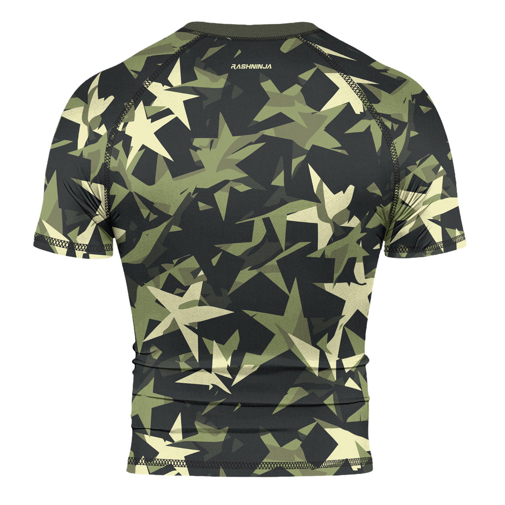 Rashninja Camouflage Star Mirage Men's Short Sleeve Rash Guard
